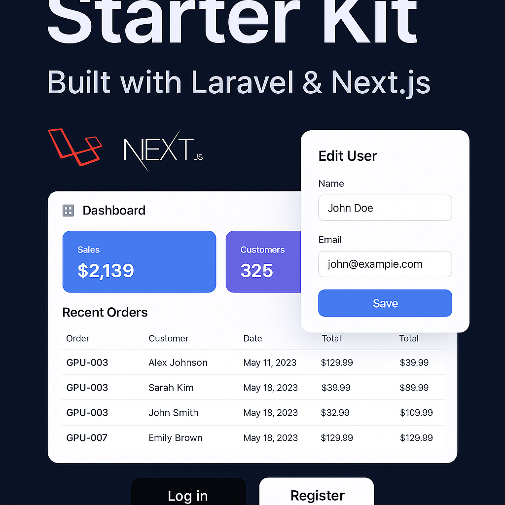 Starter Kit: Laravel Backend + Next.js & Angular Frontend